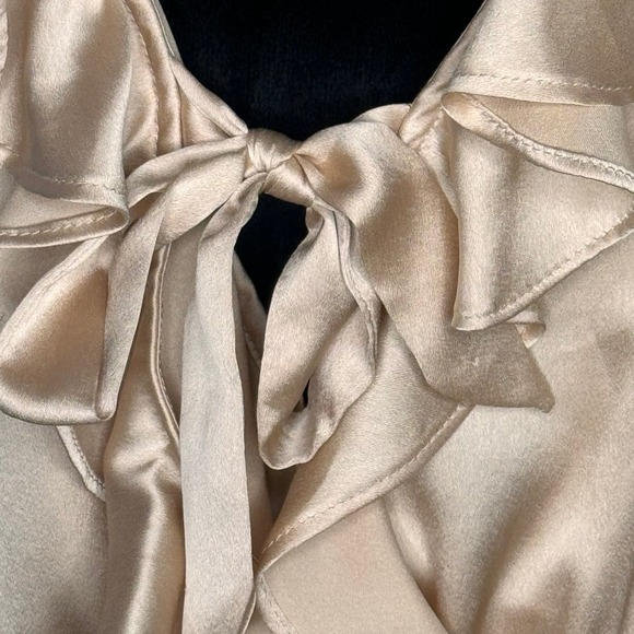 SZ MED-Selfie Leslie Ruffled Romper-champagne color - Picture 3 of 8